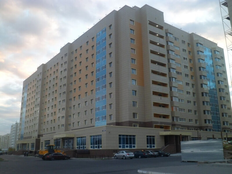 Construction of housing estates in Astana